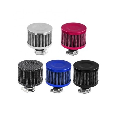 Universal 12mm 25mm Steel Car Air Filter for Motorcycle Cone Cold Air Intake High Flow Crankcase Vent Cover Mini Breather Filter